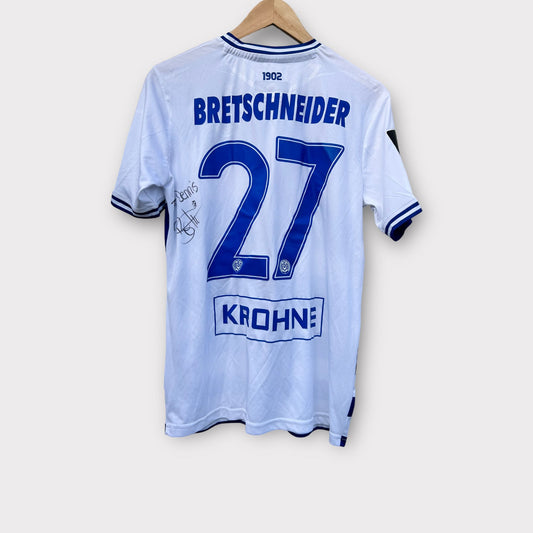 MSV Duisburg 2021/22 Home Shirt Signed by Nike Bretschneider (S)